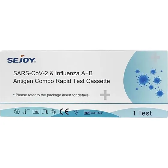 Sejoy SARS-CoV-2 & Influenza A+B Antigen Kombi-Schnelltest (1 Stk)