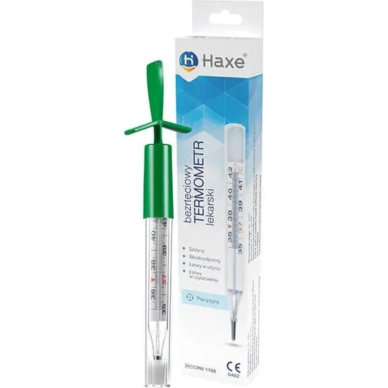 Haxe Glasthermometer, quecksilberfrei, Galinstan