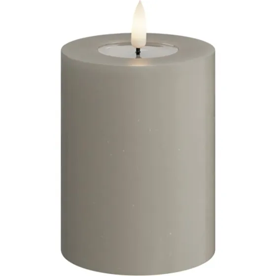 Deluxe Homeart LED-Blockkerze Real Flame Sand 7,5x10 cm