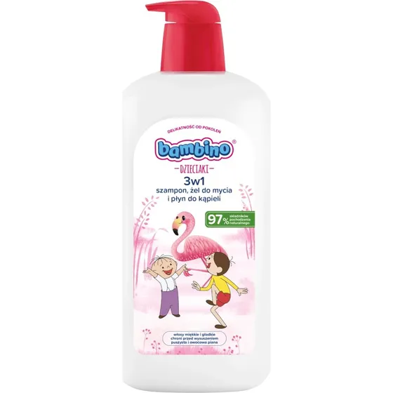 Bambino Kids 2-in-1 Körper- und Haarwaschgel Flamingo, 1 l