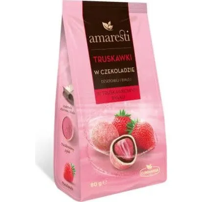 Eurohansa Erdbeeren in Amaresti Schokoladenmischung, 80g