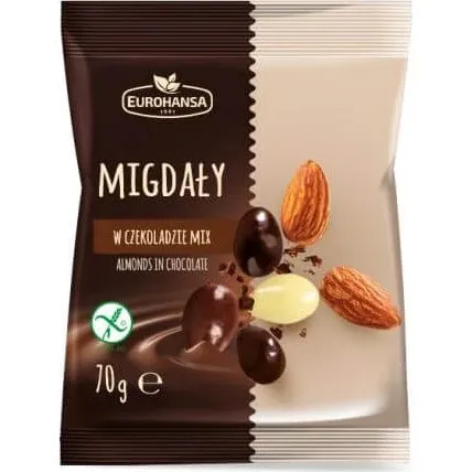 Eurohansa Mandeln in Schokoladenmischung, 70g