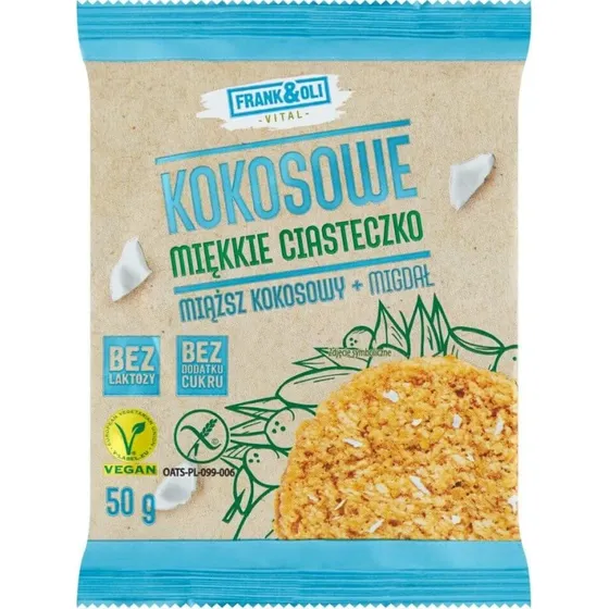 Frank&Oli Soft Coconut Cookie Kokosnuss & Mandel 50g
