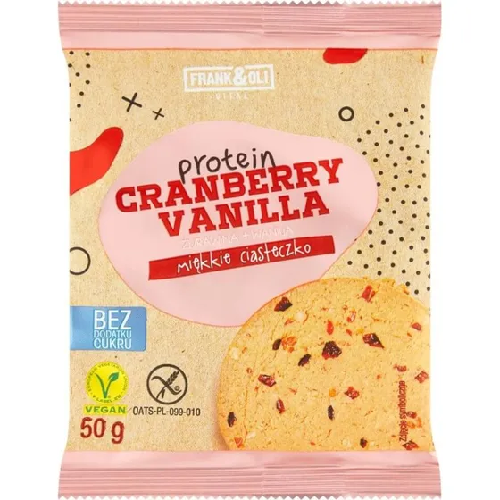 Frank&Oli Protein Weichkeks Cranberry & Vanille, 50g