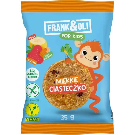 Frank&Oli For Kids Weichkeks Banane, Erdbeere & Mandelmus 35g