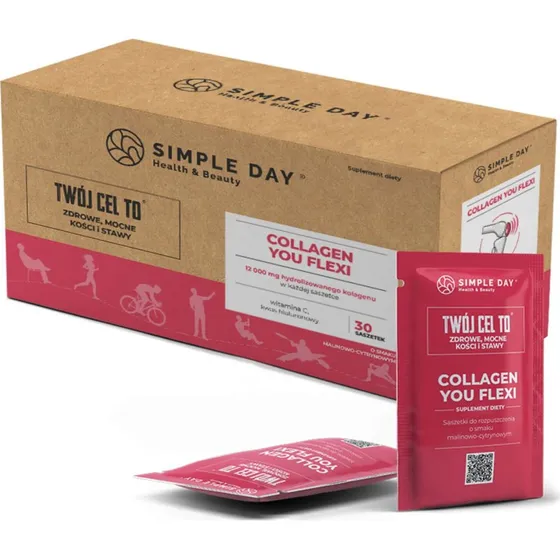 Simple Day Collagen You Flexi, Himbeere-Zitrone, 30 Beutel