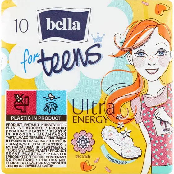 Bella for Teens Damenbinden Ultra Energy, deo fresh, 10 Stück