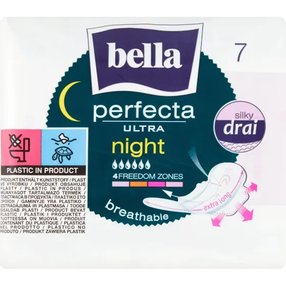 Bella Ultra Nachtbinden mit Flügeln, 7 Stück