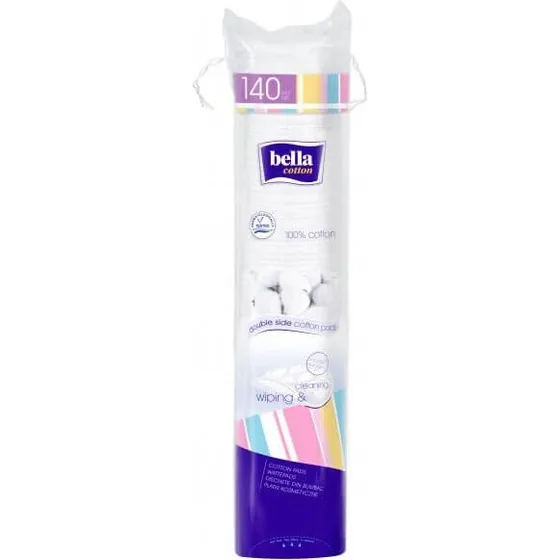 Bella Cotton Wattepads, 140 Stück, 100% Baumwolle