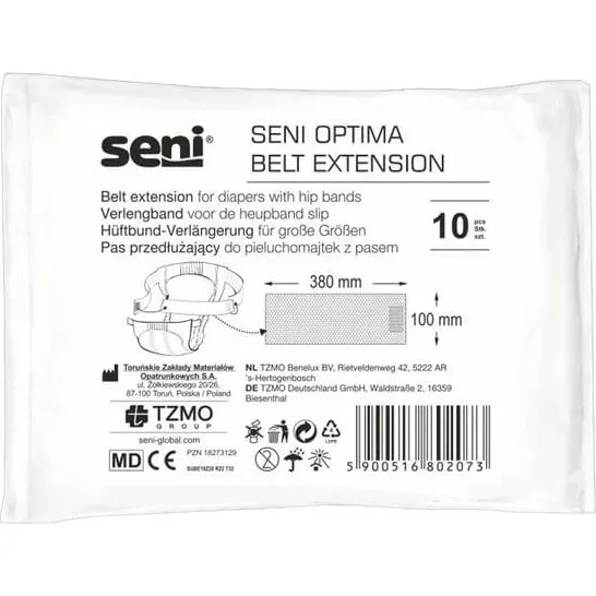 Seni Optima Windelverlängerungsband, 380 x 100 mm, 10 Stück