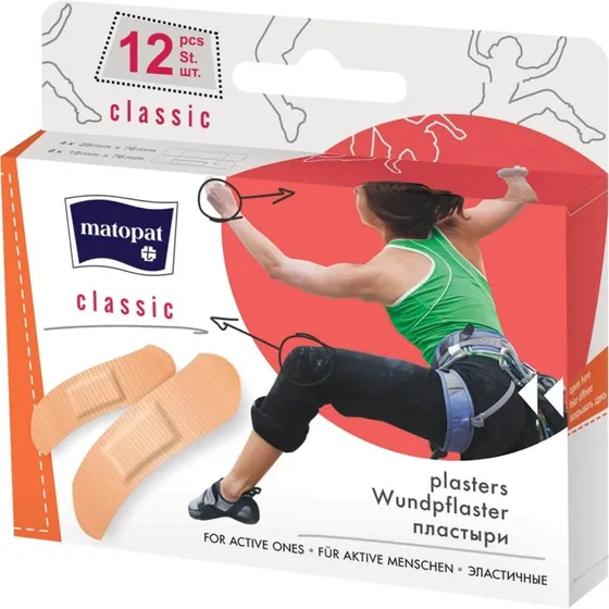 Matopat Plastur Classic Pflaster, 12 Stück