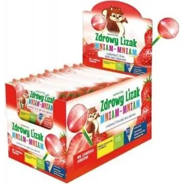 Yummy Yummy Erdbeer-Lollipops für Immunität & Zähne, 40 Stück