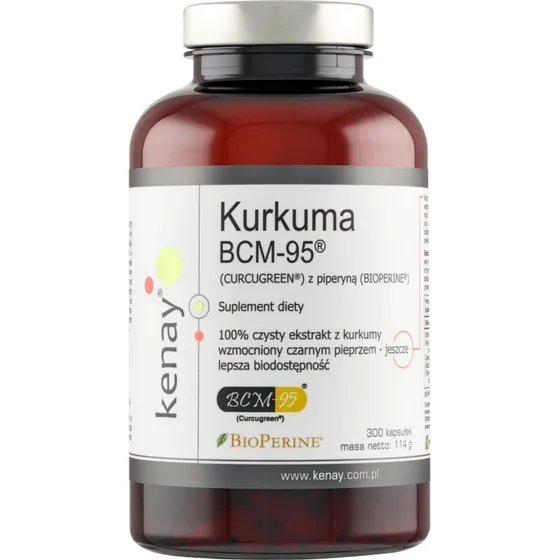 Kenay Kurkuma BCM-95 mit Piperin, 300 Kapseln