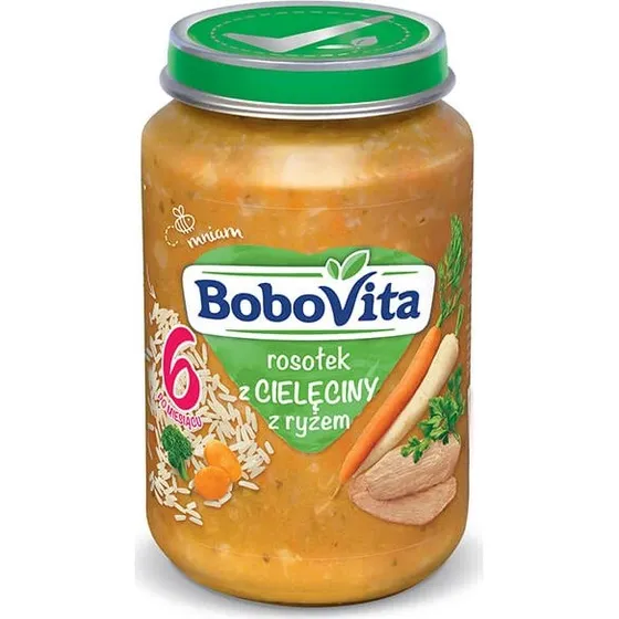BoboVita Kalbsbrühe mit Reis für Babys ab 6 Monaten, 190 g