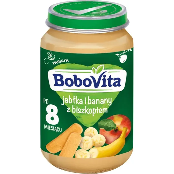 BoboVita Dessert Apfel, Banane & Keks für Babys ab 8 Monaten, 190g