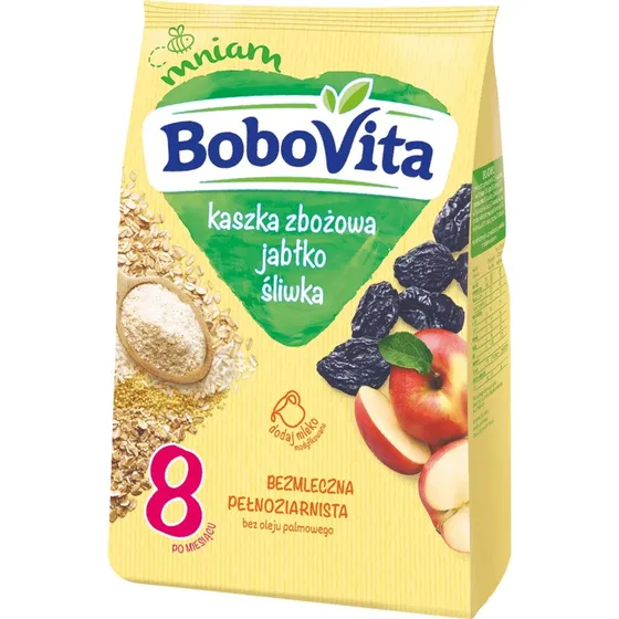 BoboVita Vollkornmüsli Apfel-Pflaume, milchfrei, 180g