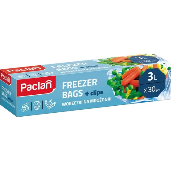 Paclan Gefrierbeutel, 3 l, 30 Stück