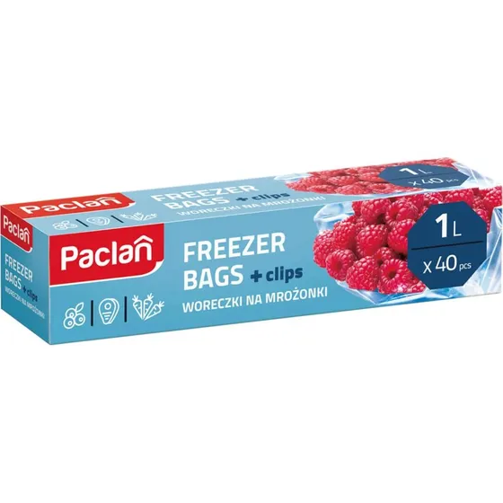 Paclan Gefrierbeutel, 1 l, 40 Stück