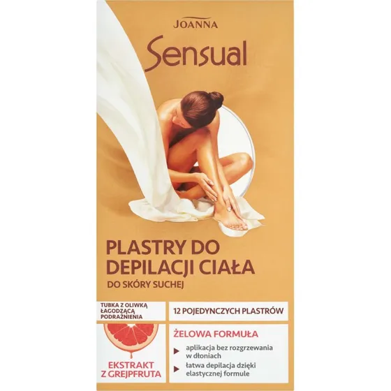 Joanna Sensual elowe Körper-Epilierpflaster mit Grapefruit-Extrakt, 12 Stk.