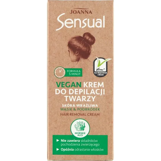Joanna Gesichtsenthaarungscreme, sanfte Formel, vegan, 20g