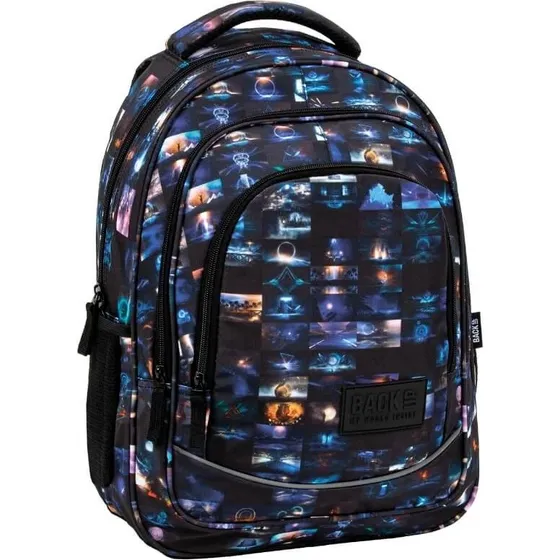 BackUp X49 Rucksack, Schwarz mit Kreidestreifen, 24l