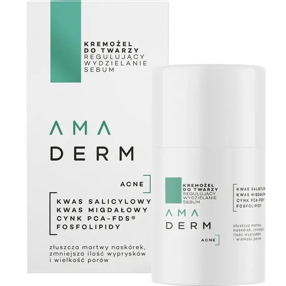 Amaderm Akne Talgregulierendes Gesichtscreme-Gel, 50 ml