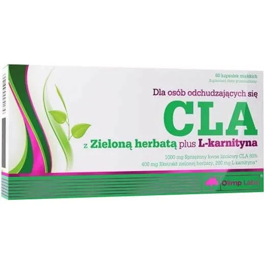 Olimp CLA mit grünem Tee & L-Carnitin, 60 Weichkapseln