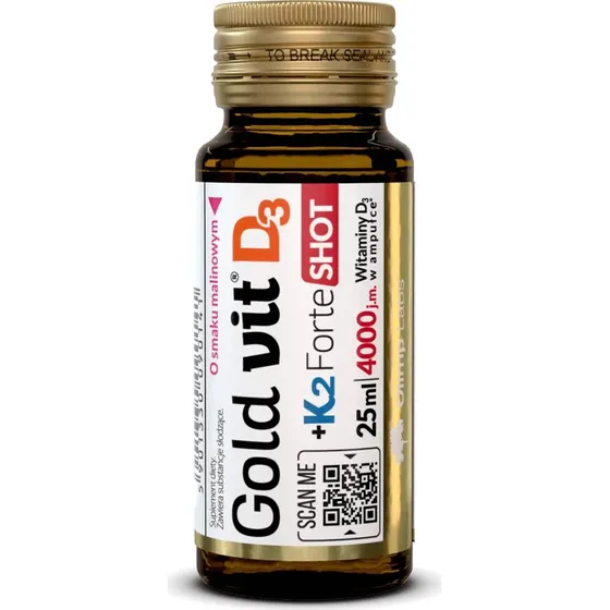 Olimp Gold-Vit D3 + K2 Forte Shot, Himbeere, 25 ml