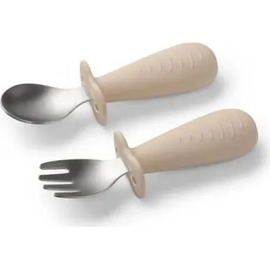 Babyono Löffel- und Gabel-Set, Beige, ab 12 Monaten
