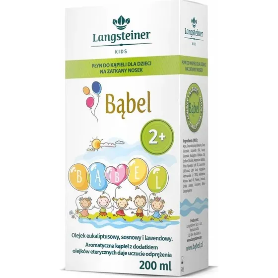 Langsteiner Kids Bubble Badeschaum bei verstopfter Nase, 200 ml
