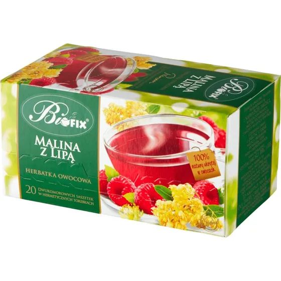 Bi Fix Premium Himbeere mit Limette Früchtetee, 20 Beutel
