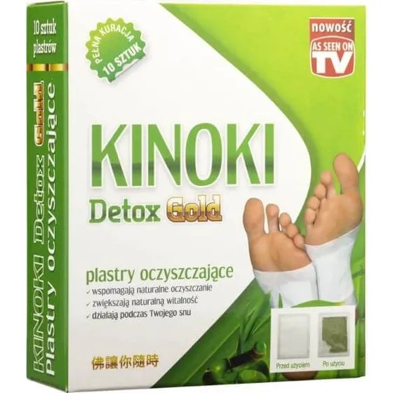Aura Herbals Kinoki Detox Gold Bio-Formula Reinigungspflaster, 10 Stück