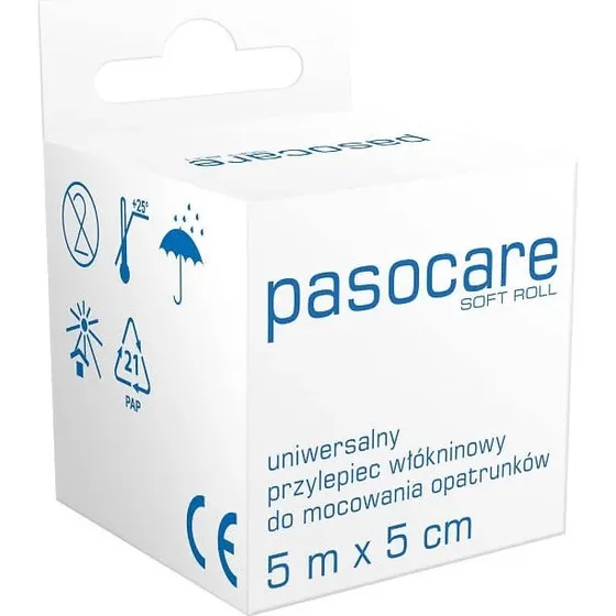 Pasocare Vliespflaster auf Rolle, 5m x 5cm, weich