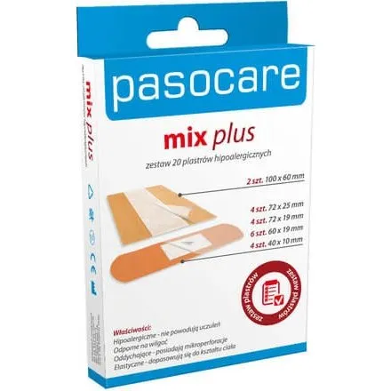 Pasocare Mix Plus Pflaster Set, 20 Stück, hypoallergen