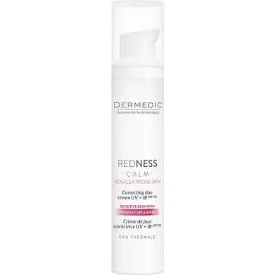 Dermedic Redness Calm UV+IR Tages-Korrekturcreme für Couperose, 40 ml