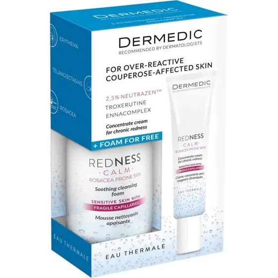Dermedic Redness Calm Set: Reinigungsschaum & Konzentrierte Creme