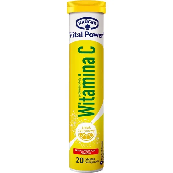 Krüger Vital Power Vitamin C 20 Brausetabletten mit Zitrone