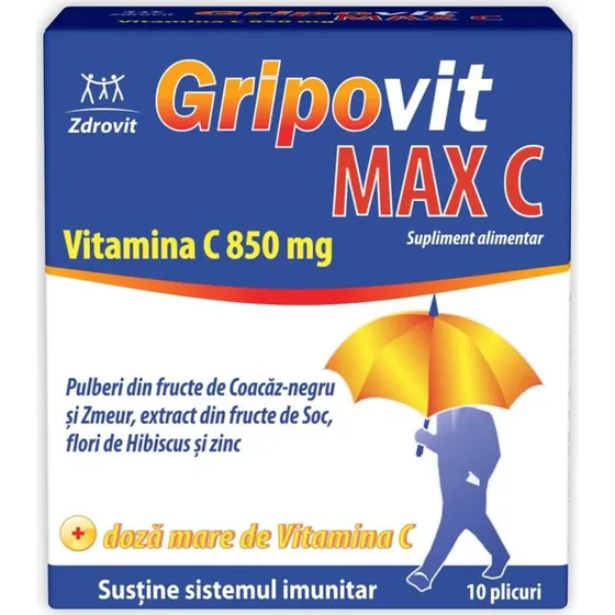 Zdrovit Gripovit Max C 850 mg - 10 Beutel Immun-Support