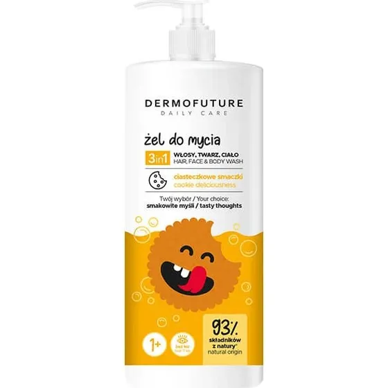 Dermofuture 3in1 Reinigungsgel Keks-Duft, 500 ml