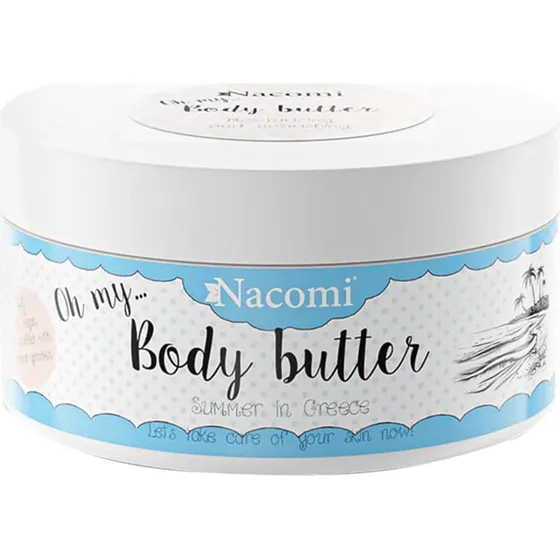 Nacomi Griechische Sommer-Körperbutter mit Traubenkernöl & Sheabutter, 100 ml