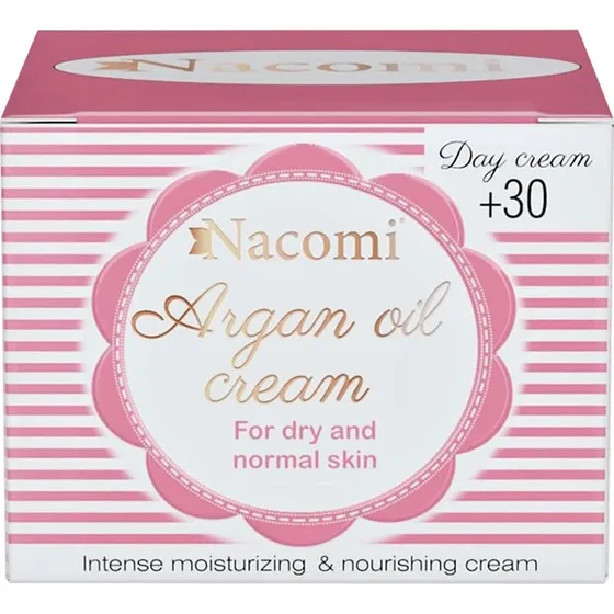 Nacomi Argan-Gesichtscreme 30+ mit Vitamin E, Tagescreme, 50 ml