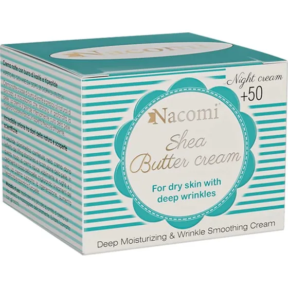 Nacomi Nachtcreme 50+ mit Sheabutter & Peptiden, 50 ml