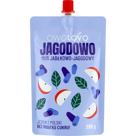 Owolovo Beeren-Apfel-Mousse mit Haskapbeeren, 200 g