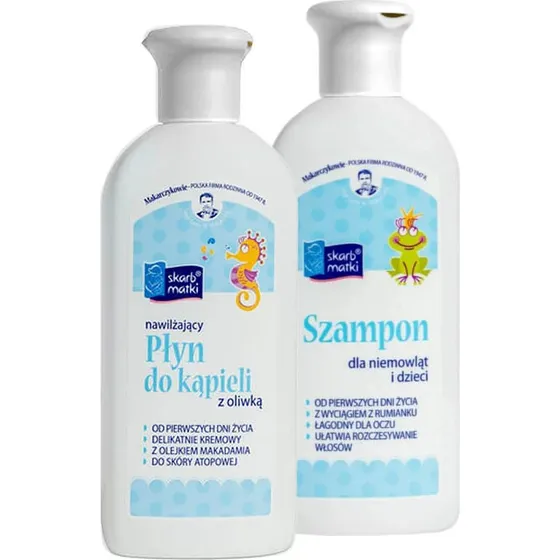Skarb Matki Baby Set: Badelotion mit Olivenöl & Shampoo (2x 250ml)