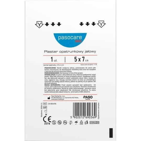 Pasocare Med Verbandpflaster, steril, 5 cm x 7 cm, 1 Stk