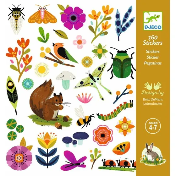 Djeco Garten-Aufkleber 160 Stck