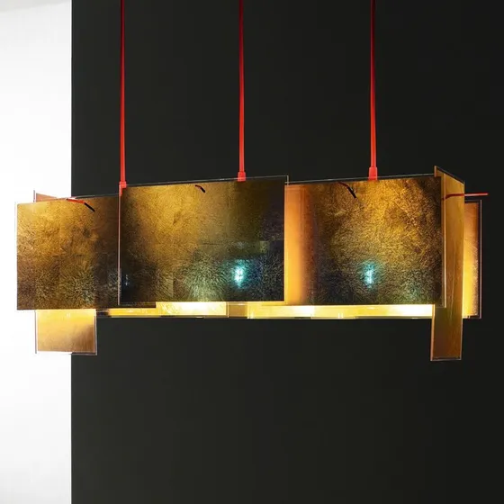 Ingo Maurer 24 Karat Blau Pendelleuchte 230cm