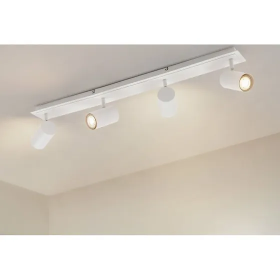 Lindby Deckenleuchte Joffrey 4-flammig Weiß 80 cm