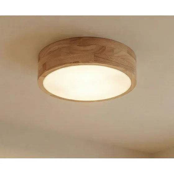 Lindby Deckenlampe Tanju, Ø30 cm, 2-flg., Kautschukholz