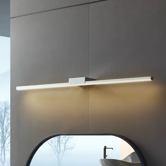 Lucande Kivana LED-Wandleuchte L90 Chrom IP44 90cm